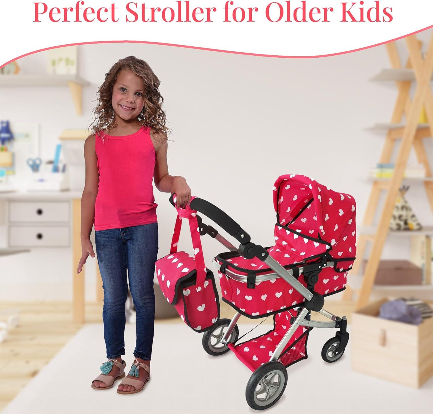 The New York Doll Collection Convertible Combo Baby Doll Stroller