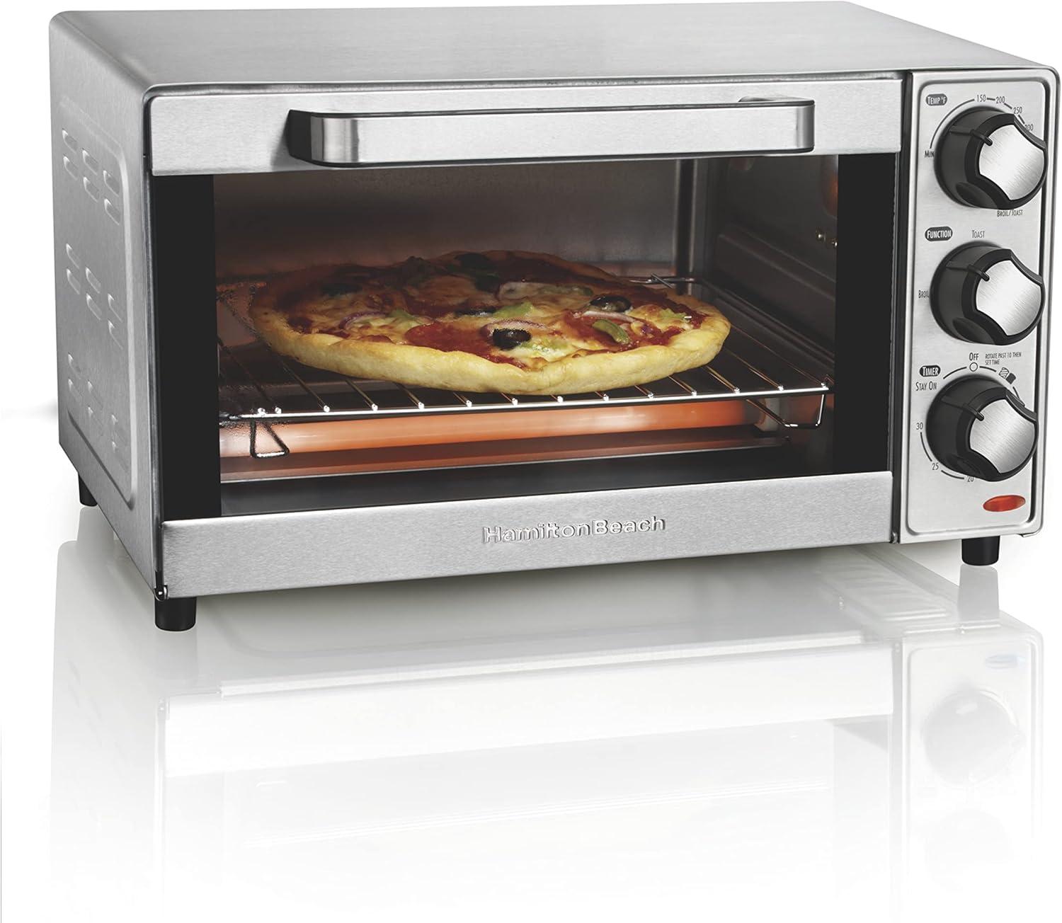 Hamilton Beach® Large 4-Slice Countertop Toaster Oven & Pizza Maker & Reviews | Wayfair
