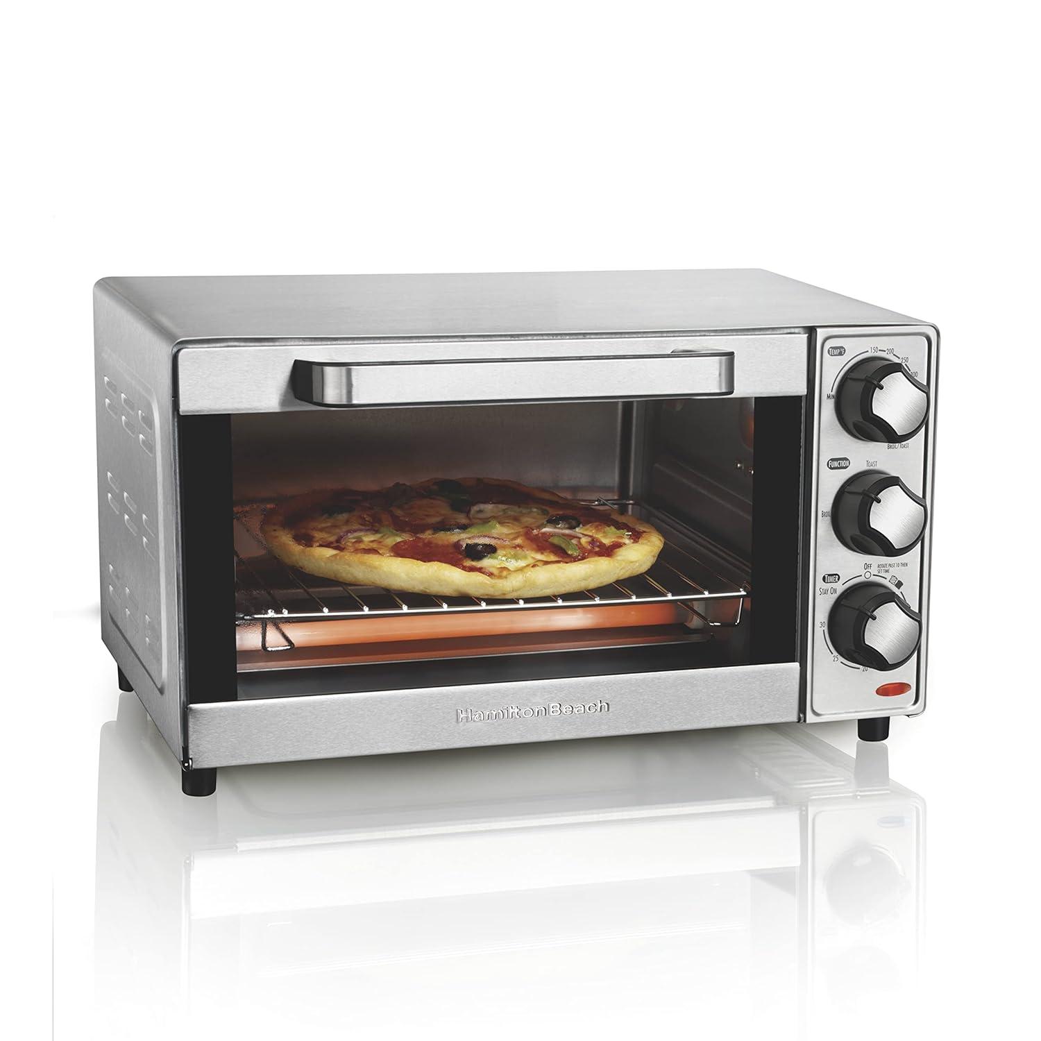 Hamilton Beach® Large 4-Slice Countertop Toaster Oven & Pizza Maker & Reviews | Wayfair