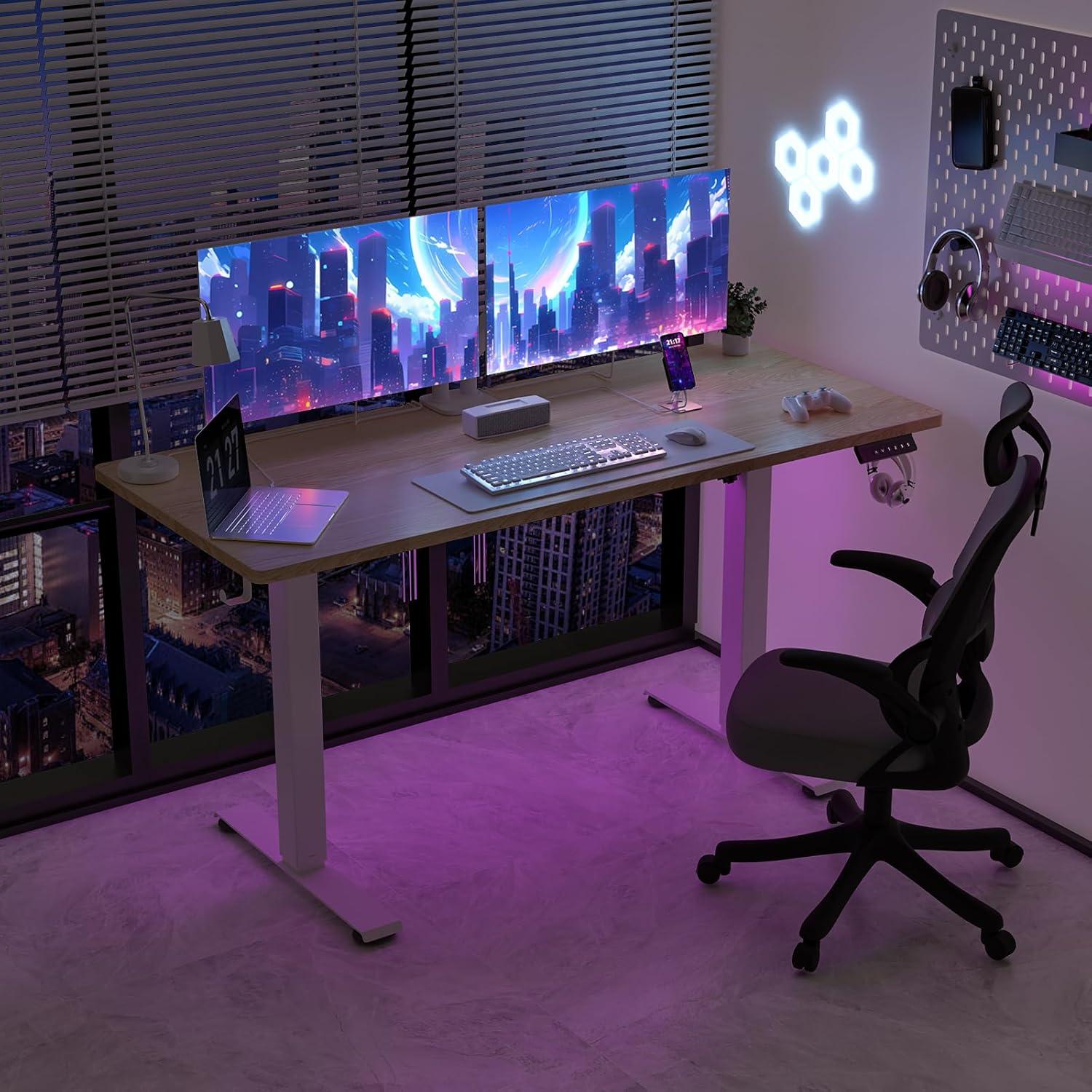 Vivo VIVO 55" x 24" Electric Sit Stand Desk, Height Adjustable Workstation (E155TB series)