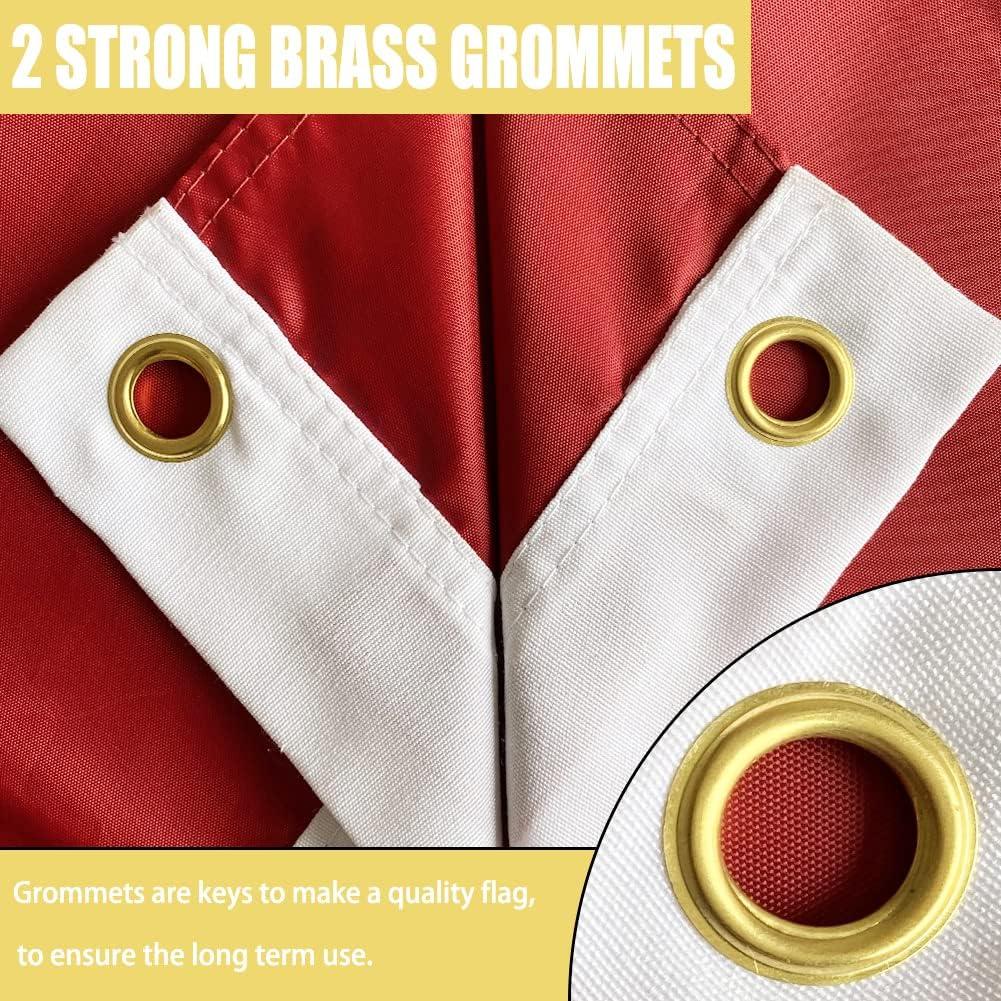 US Marine Corps Red Heavy Duty Polyester Flag 3x5 with Brass Grommets
