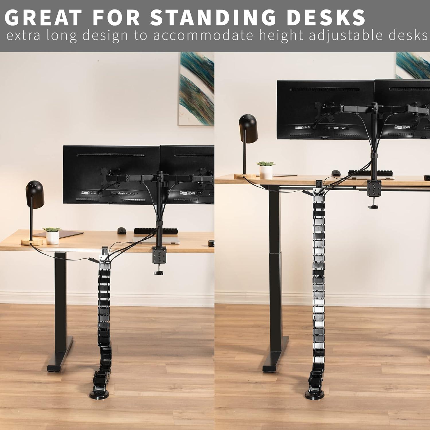 Clamp-on Vertebrae Cable Management Kit for Desk