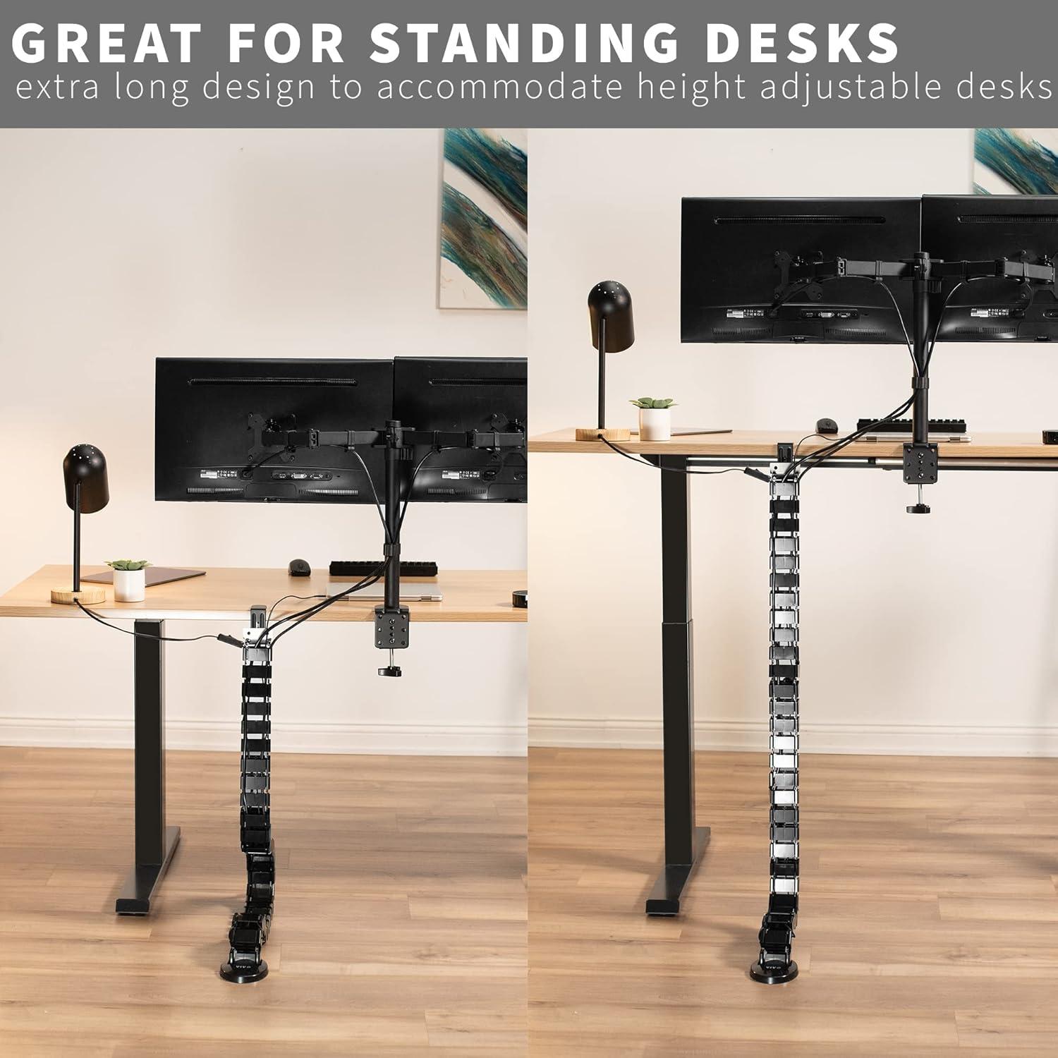 Vivo Clamp-on Vertebrae Cable Management Kit for Desk