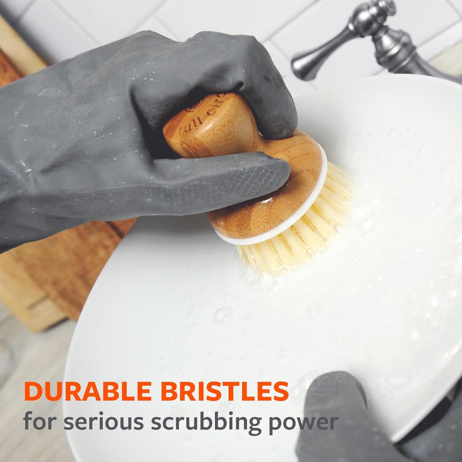 Full Circle Home Tiny Team Mini Brush and Dustpan Set Grey - 4 ct