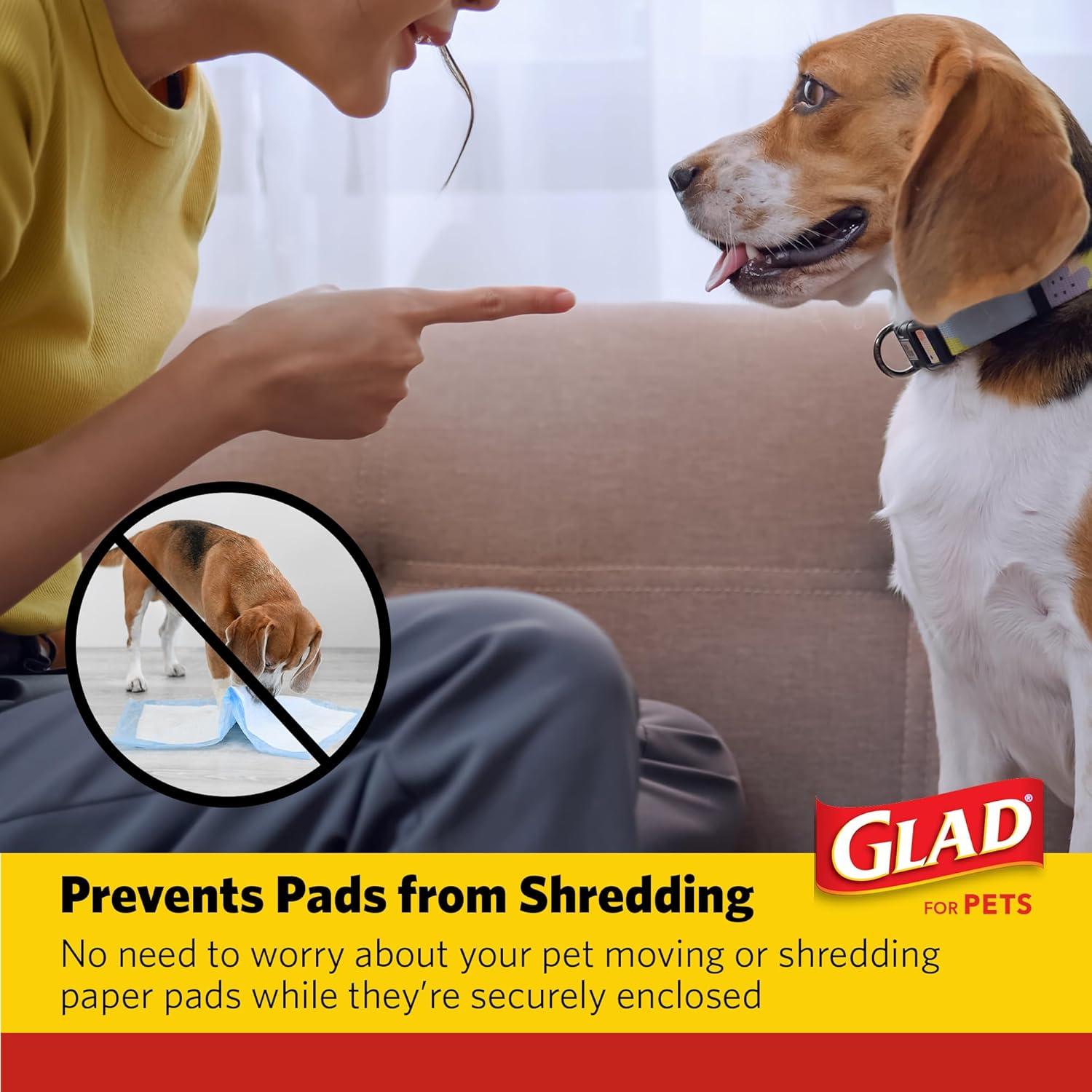GLAD For Pets Dog Training Pad Potty Training Pad Holder with Leak Protection 23"x23"