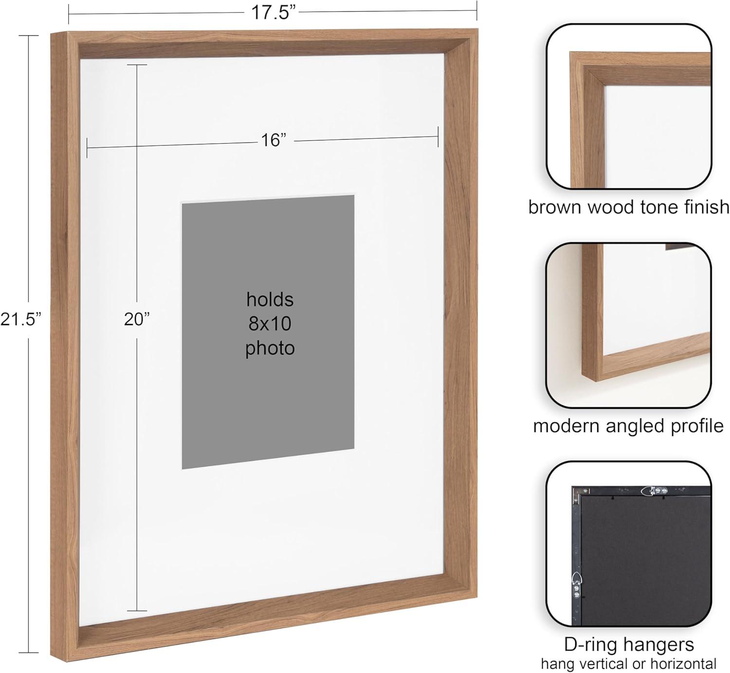 Kate & Laurel All Things Decor (Set of 3) 16"x20" Matted to 8"x10" Calter Modern Wall Picture Frames