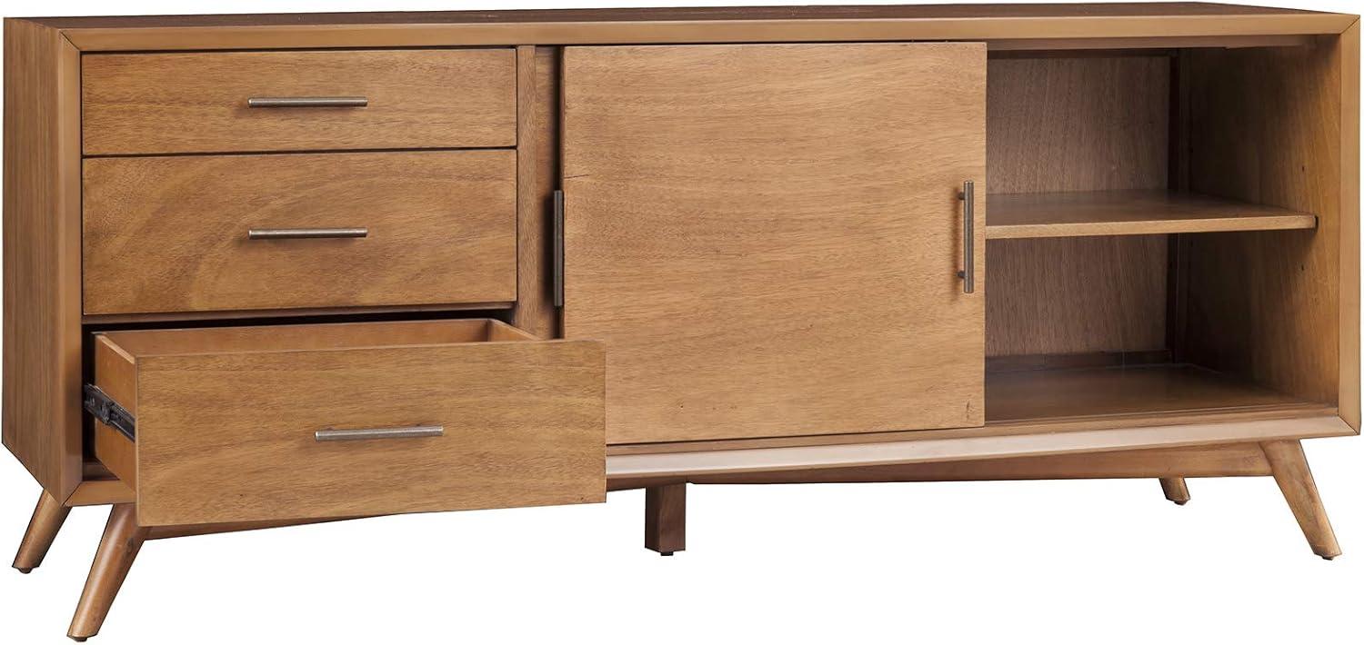 Alpine Furniture Flynn Large Wood TV Console in Acorn Brown