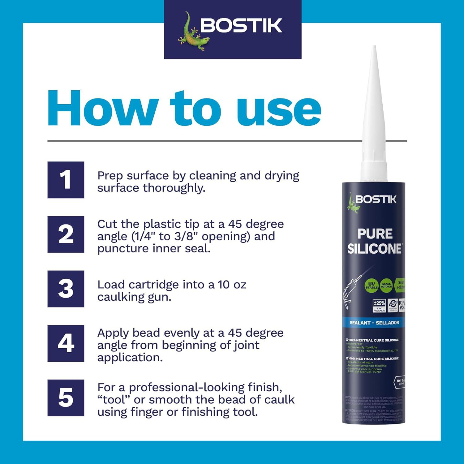 BOSTIK Bostik Silicone Caulk 10.1 oz
