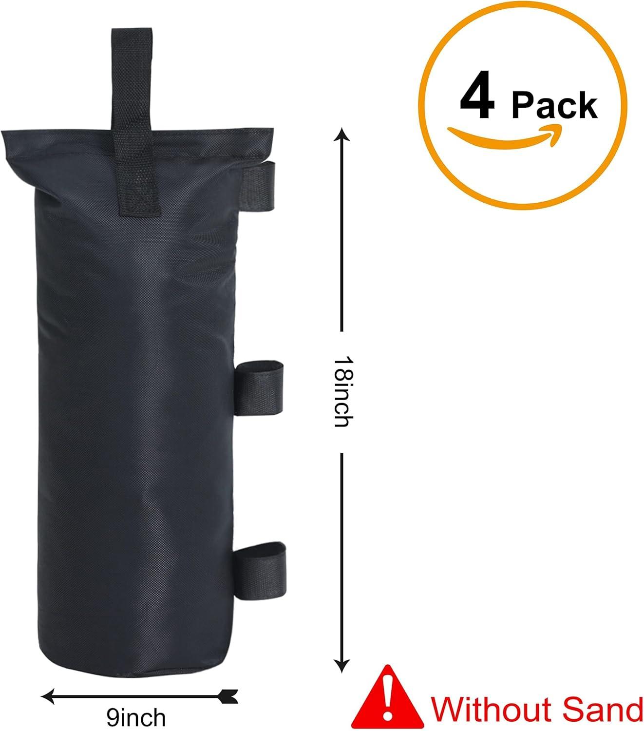 Black 112 lbs Set of 4 Canopy Tent Weight Sand Bags