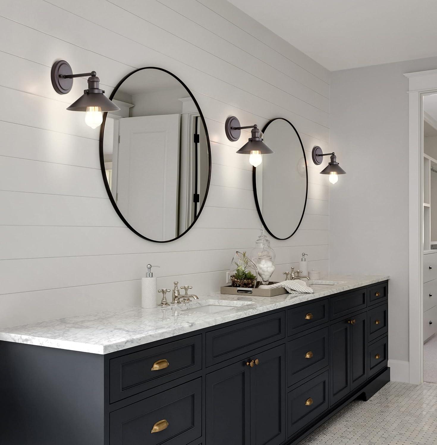 JONATHAN Y July 17.5" 2-Light Industrial Farmhouse Metal Vanity Light, Oil Rubbed Bronze