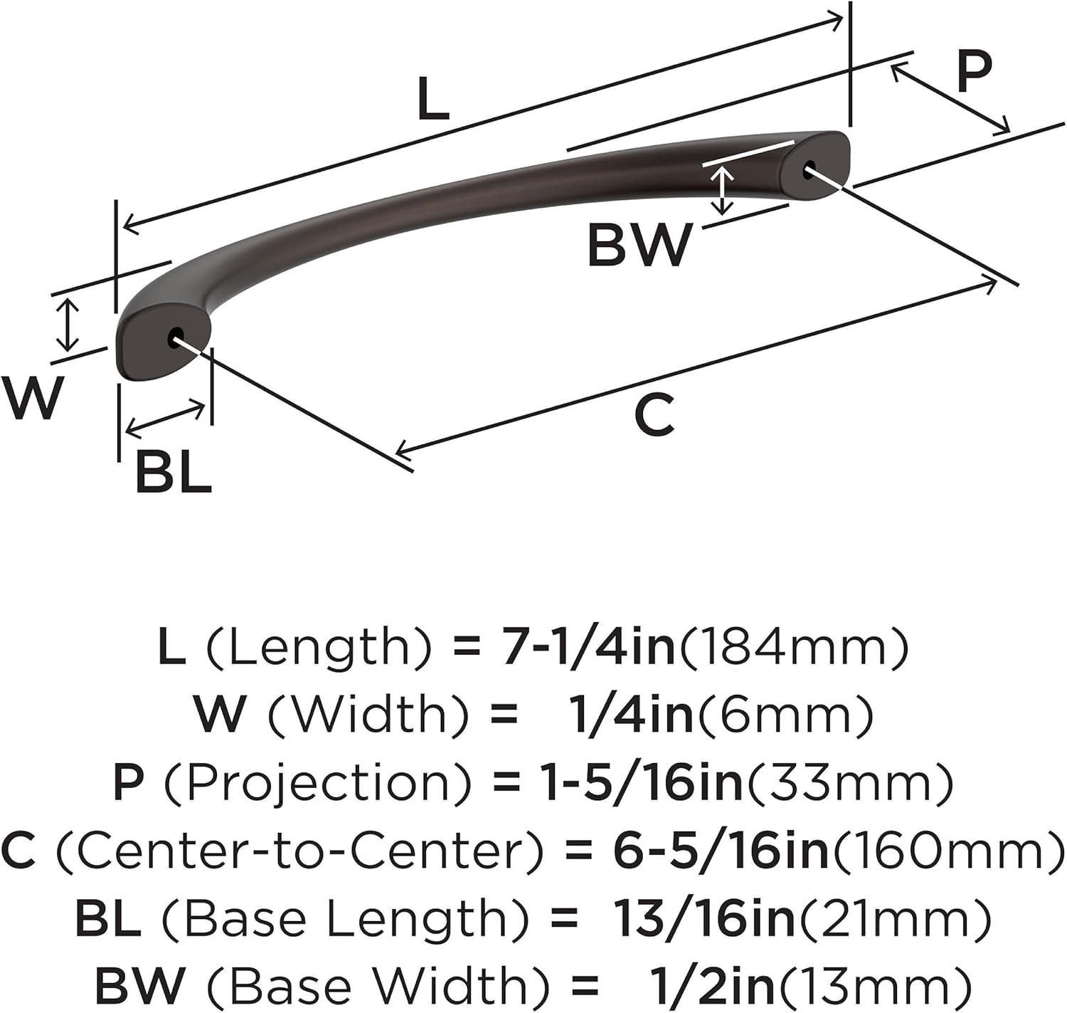 Vaile 6-5/16 inch (160mm) Center-to-Center Cabinet Pull