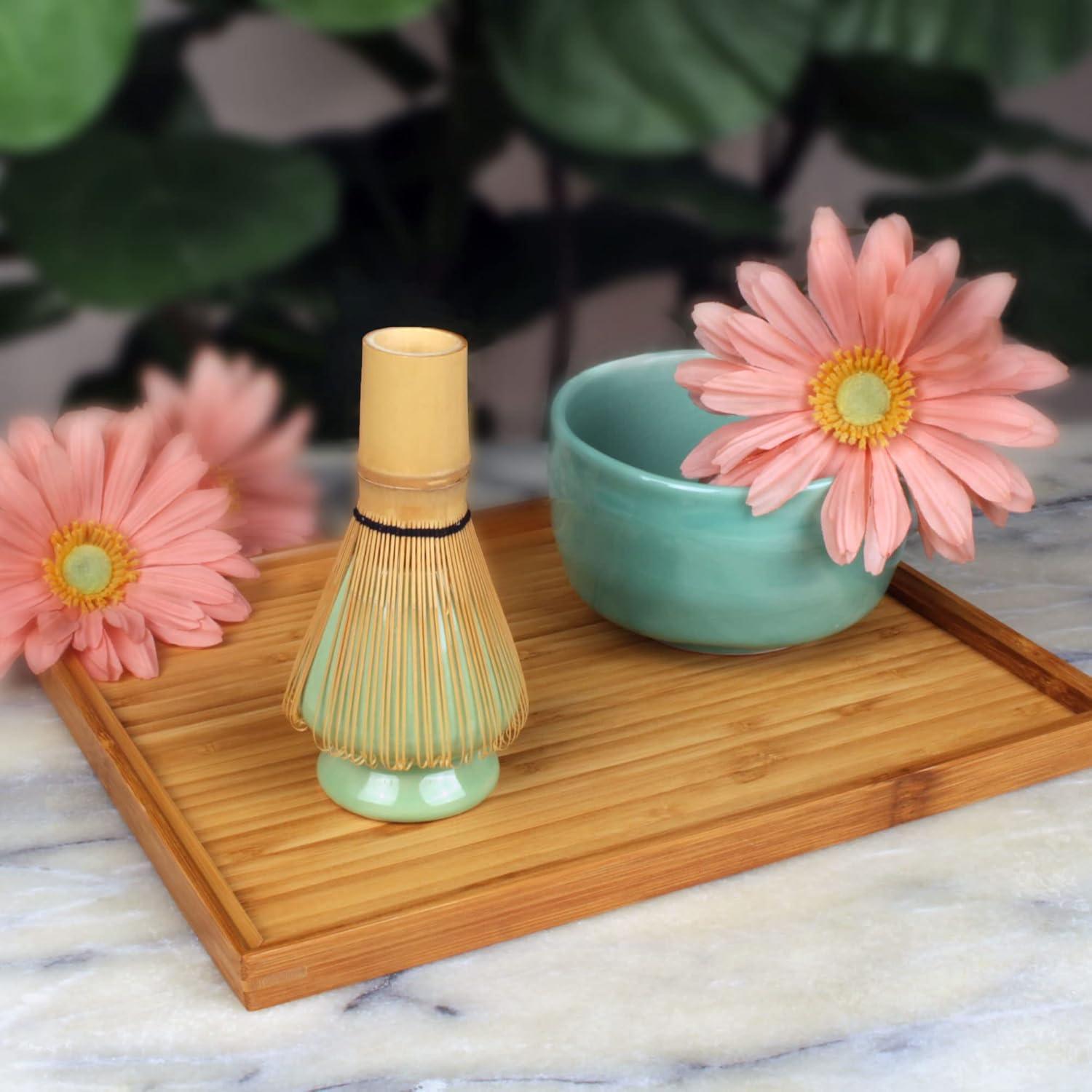 Natural Bamboo Rectangular Serving Tray for Food and Drinks