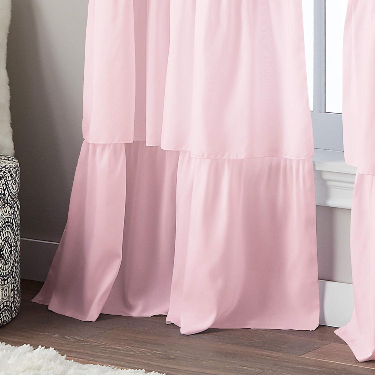 Red Barrel Studio® Flounced Solid Color Semi-Sheer Rod Pocket Single Curtain Panel