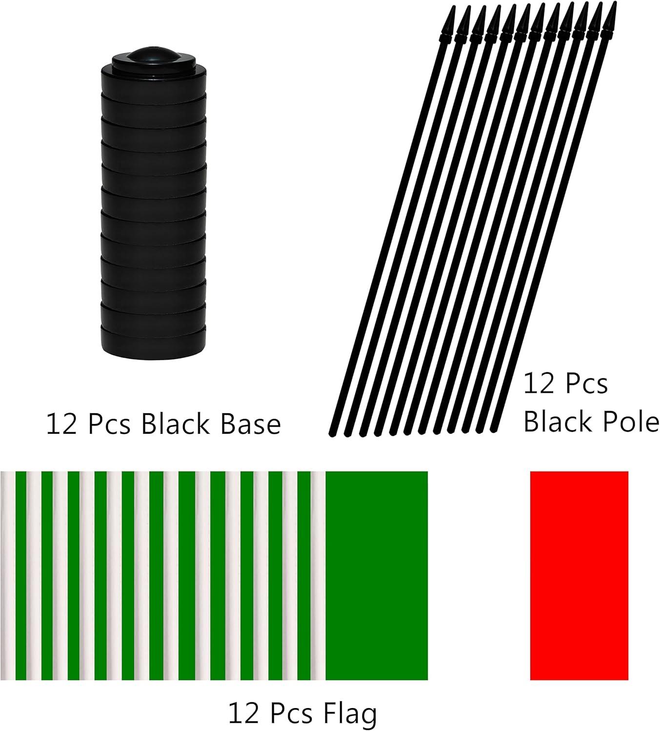 Italy Flags Italian Desk Flag Set Small Mini Italy Table Office Flag with 13" Black Pole, Black Base and Spear Top,Miniature Italian Deluxe Desktop Flag, Home Decoration, Office Decoration, Festival Celebrations(12 Pack )