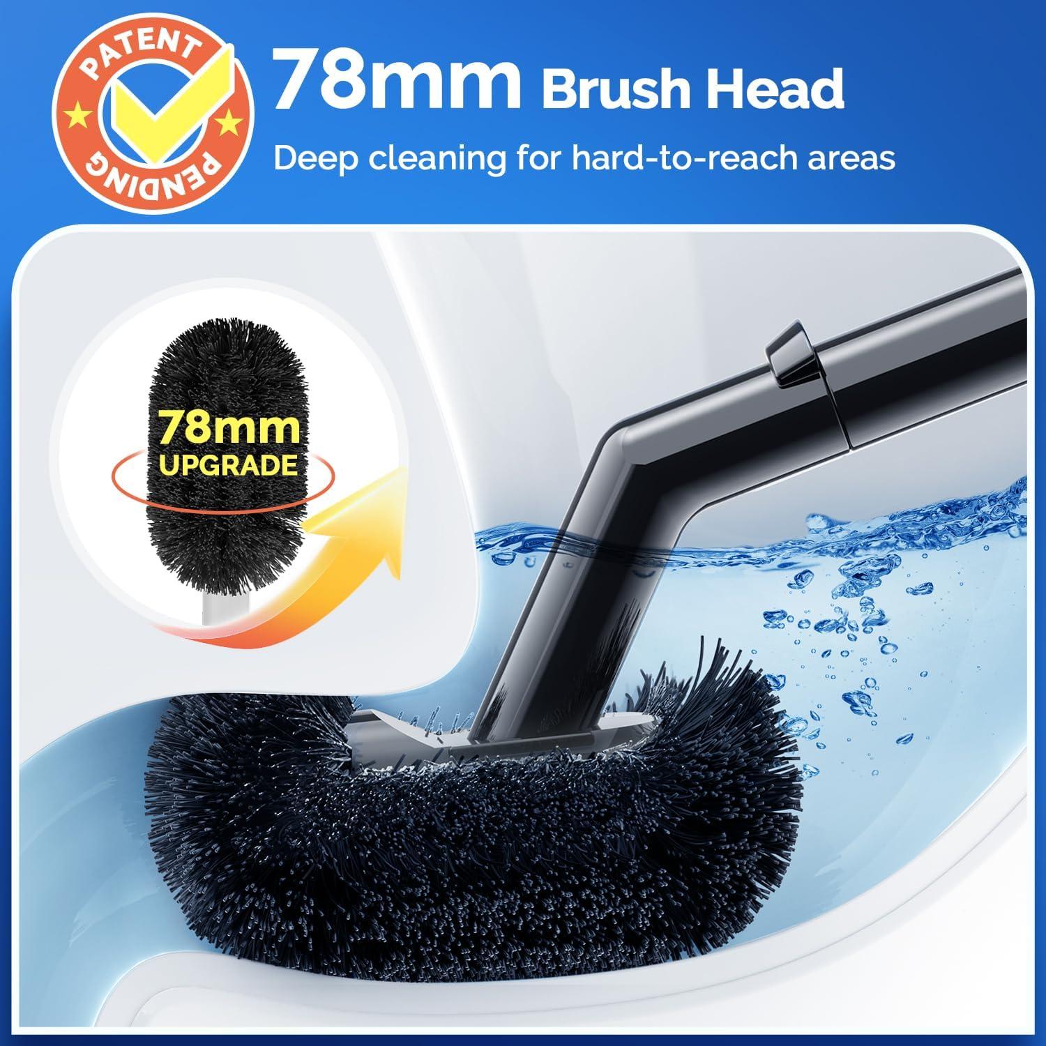 Toilet Plunger and Bowl Brush Combo for Bathroom Cleaning, Black, 1 Set