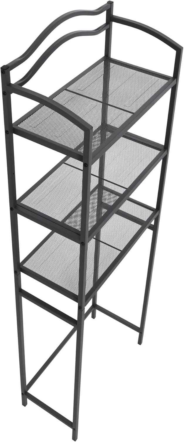 3-Tier Metal Over the Toilet Bathroom Storage Shelf, Gray