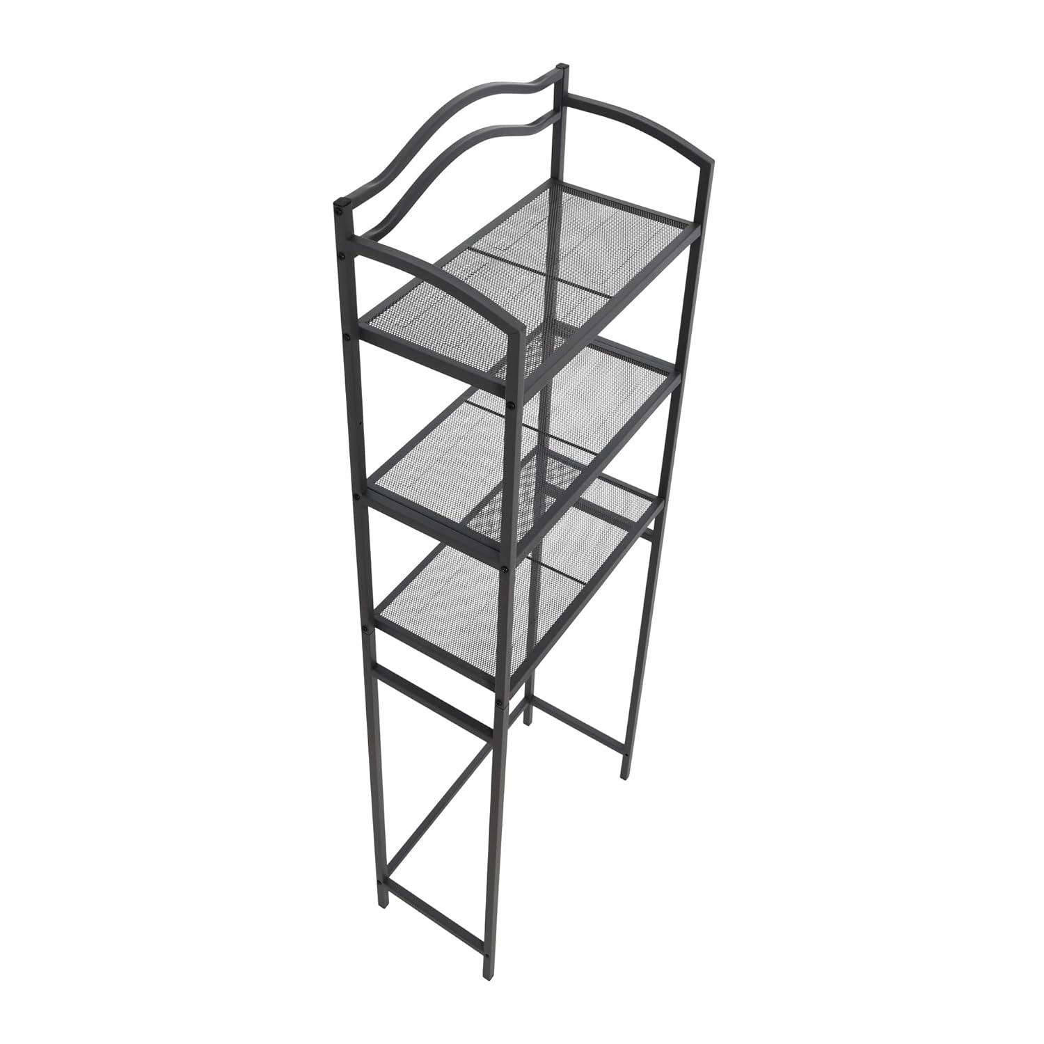 3-Tier Metal Over the Toilet Bathroom Storage Shelf, Gray