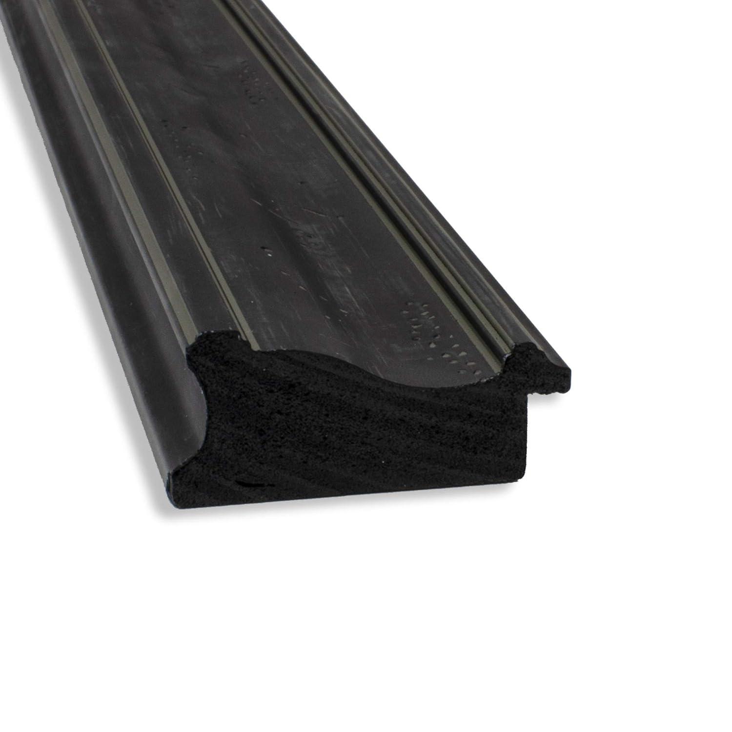Amanti Art Beveled Bathroom Wall Mirror - Shipwreck Black Narrow Frame Outer Size: 32 x 26 in