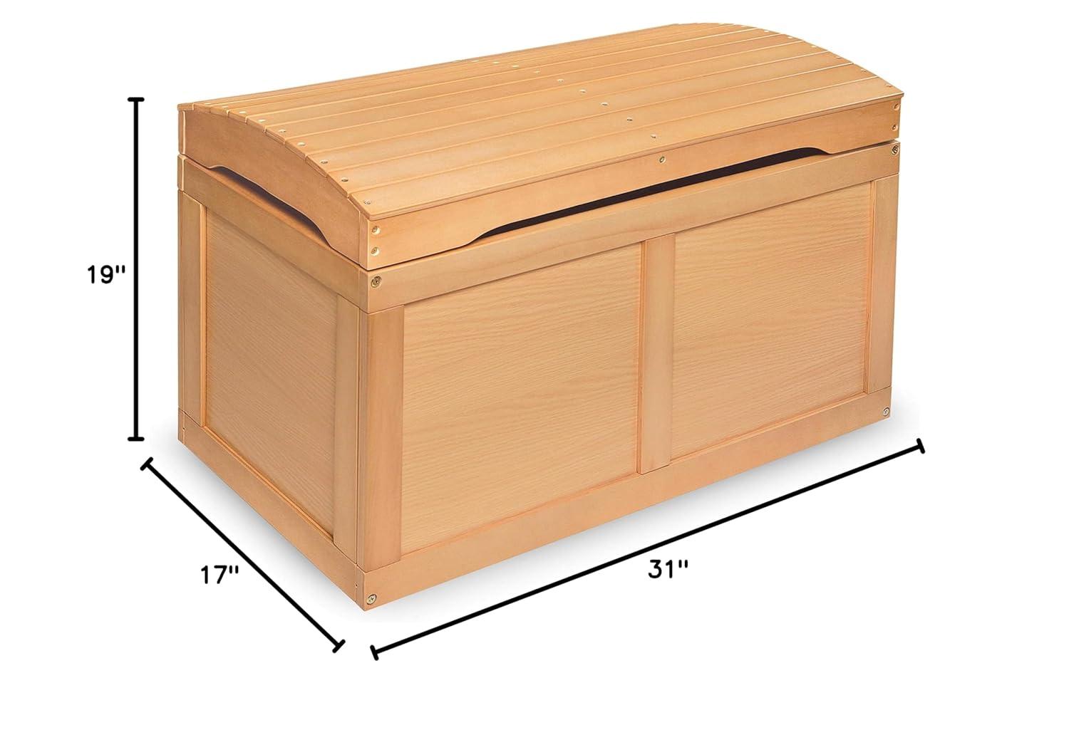 Badger Basket Hardwood Barrel Top Toy Chest - Natural