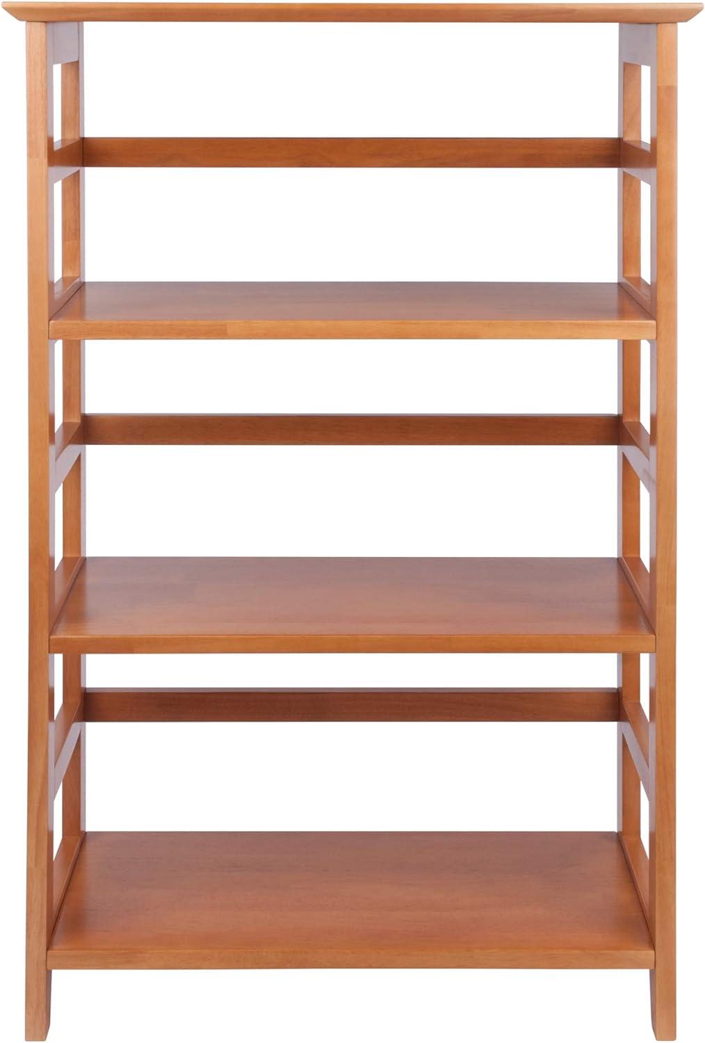 42" Honey Pine Wood 3-Tier Studio Bookshelf