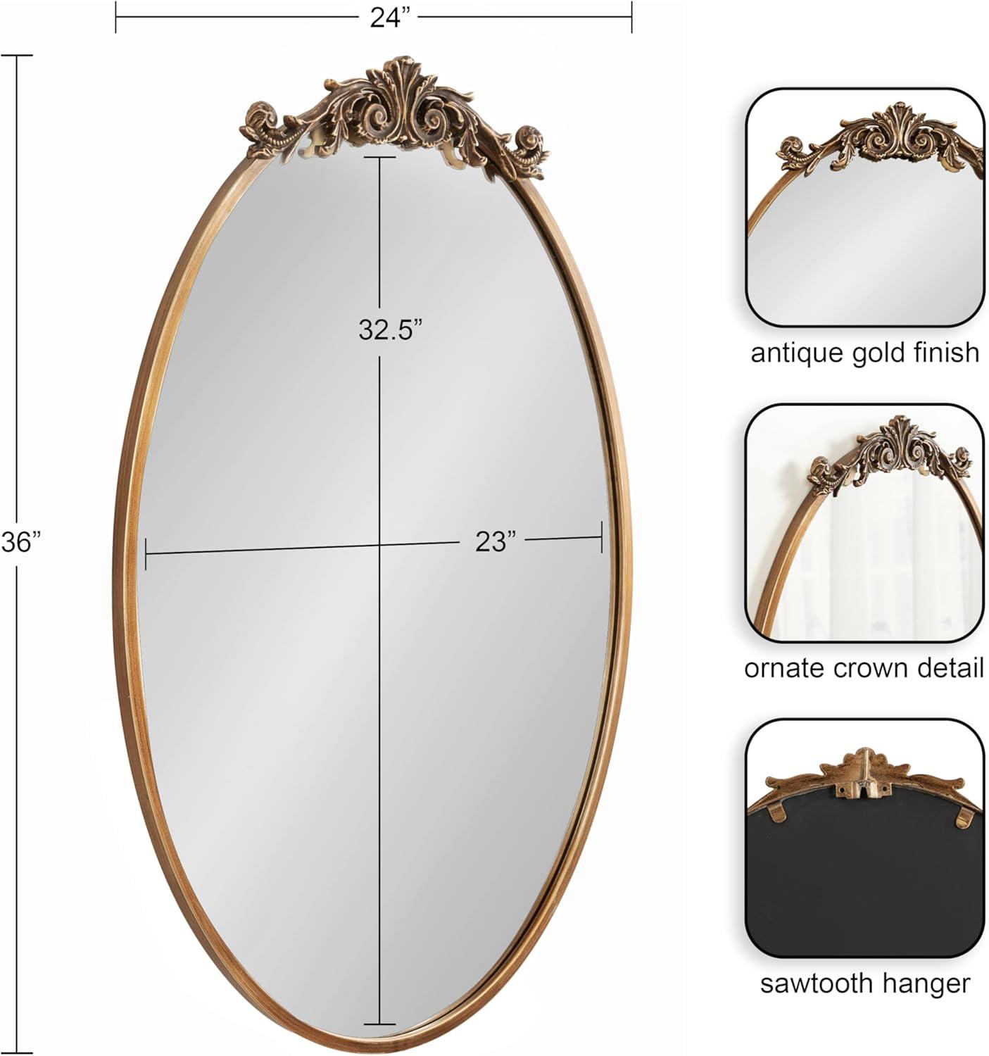 Arendahl Glam Ornate Decorative Wall Mirror - Kate & Laurel All Things Decor