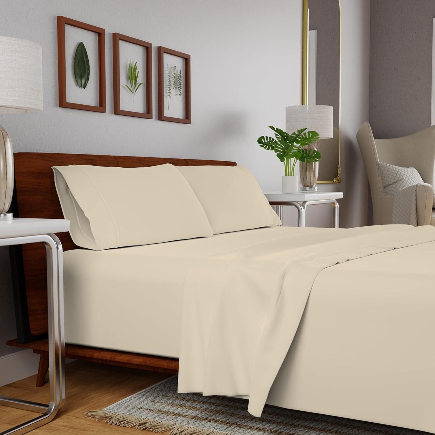 Purity Home Organic 100% Cotton Breathable & Lightweight Deep Pocket Sheet Set