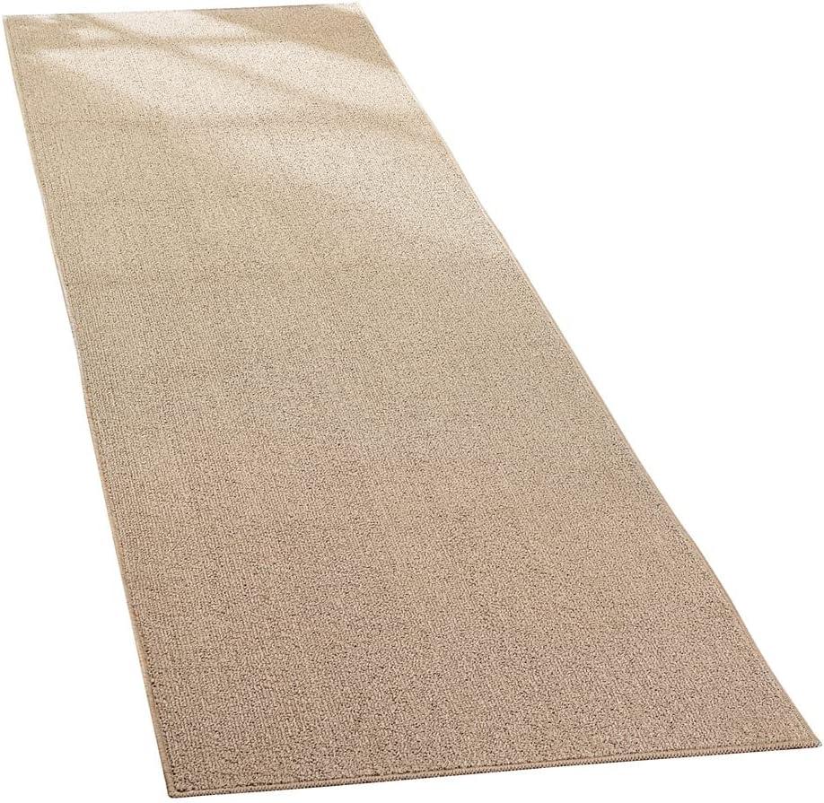 Collections Etc Extra-Wide and Extra-Long Skid-Resistant Floor Runner Rug for High-Traffic Flooring Areas, Including Entryways, Hallways, Foyers and Kitchens, Sand, 28" X 60"