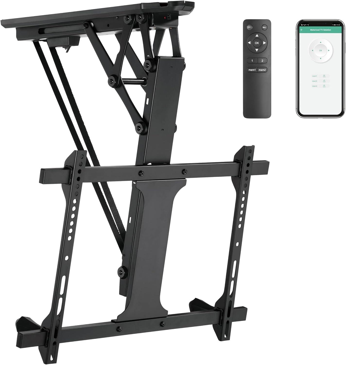 Mount-it Mount-It Black Motorized Ceiling Mount for Screens Holds up to 77 Lb. lbs