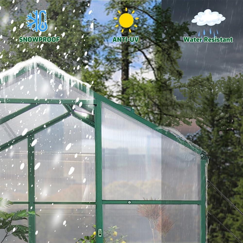 Newly Marketed Gain Height Windproofaluminum Greenhouse 6 FT Greenhouse Raised Base