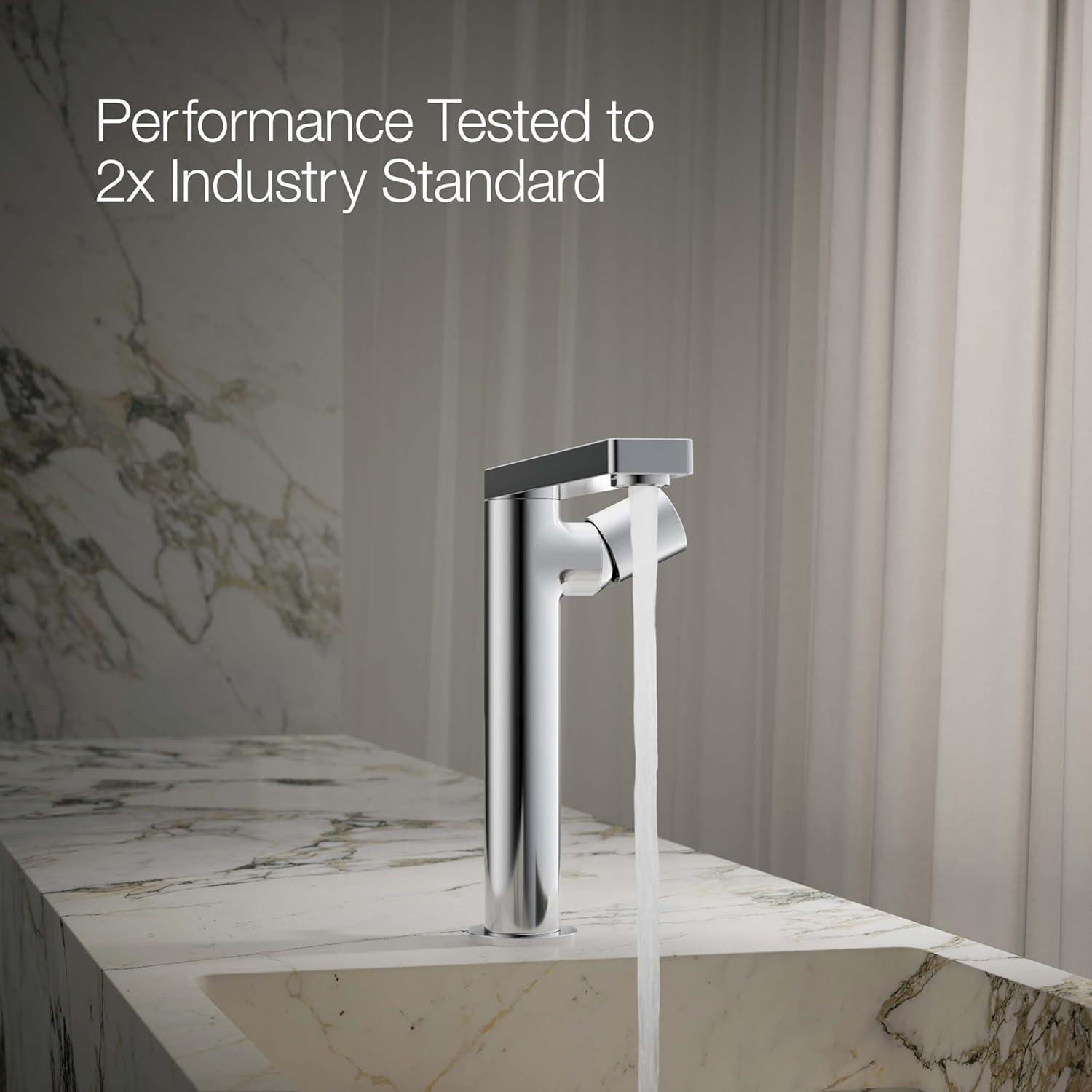 Single-Handle Bathroom Faucet with Drain Assembly