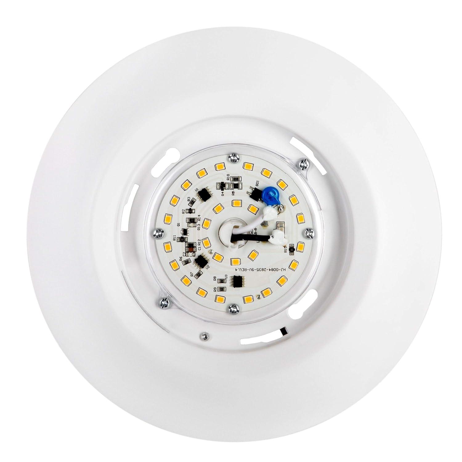 LED Surface Flush Mount Ceiling Light, 4", 10W, 650 Lumens, (100W Equivalent) Dimmable, 3000K Warm White, Surface Mount LED Downlight ETL, White Finish, Wet Location, ETL
