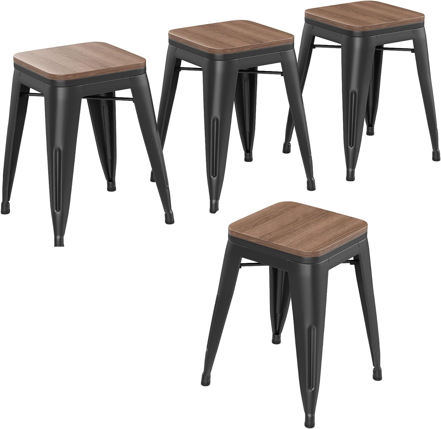 Williston Forge Apolito Counter Stool with Metal Frame (Set of 4)