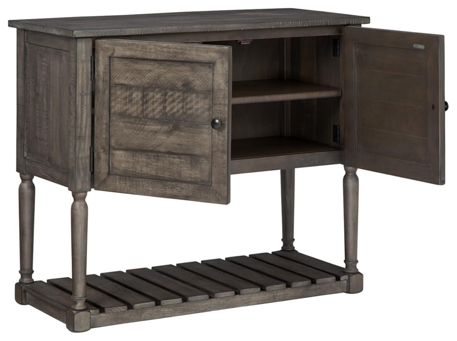 Signature Design by Ashley Casual Lennick Accent Cabinet  Antique Gray