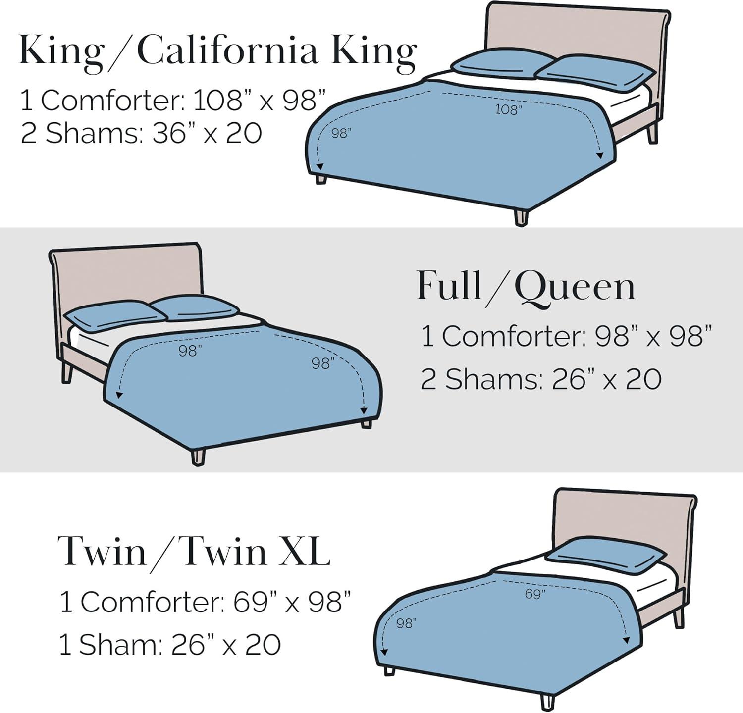 Southshore Fine Living Paisley Grace Oversized 2-Piece Comforter Set with sham Blue Twin / Twin XL