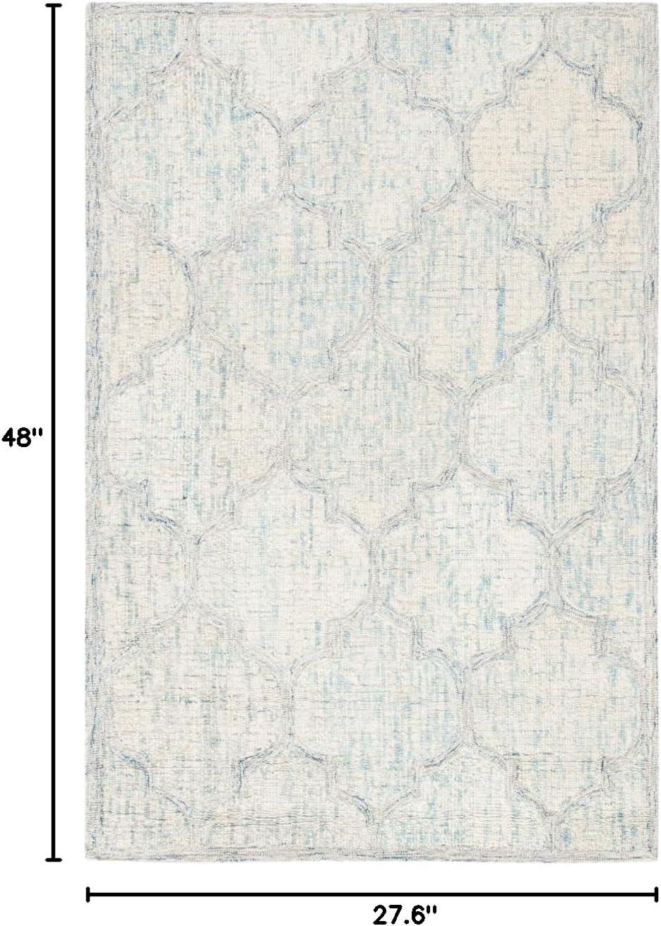 Abstract ABT474 Handmade Indoor Accent Rug - Ivory/Light Blue - 2'-3"x4' - Safavieh