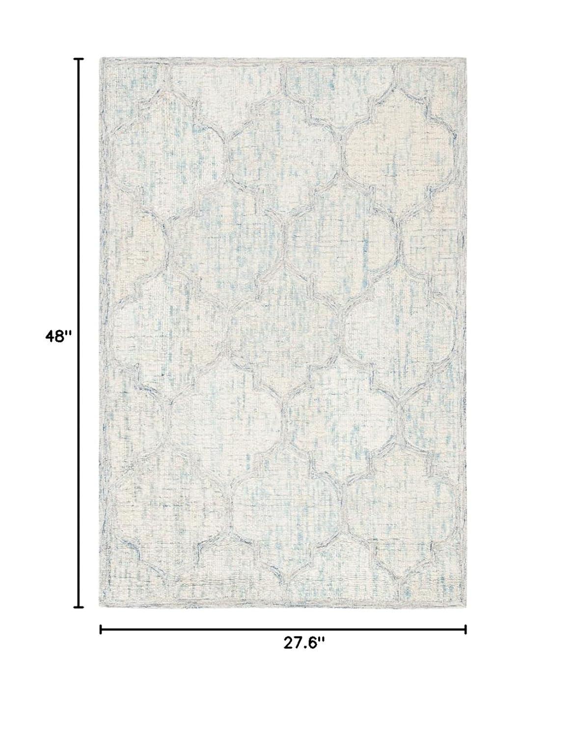 Abstract ABT474 Handmade Indoor Accent Rug - Ivory/Light Blue - 2'-3"x4' - Safavieh