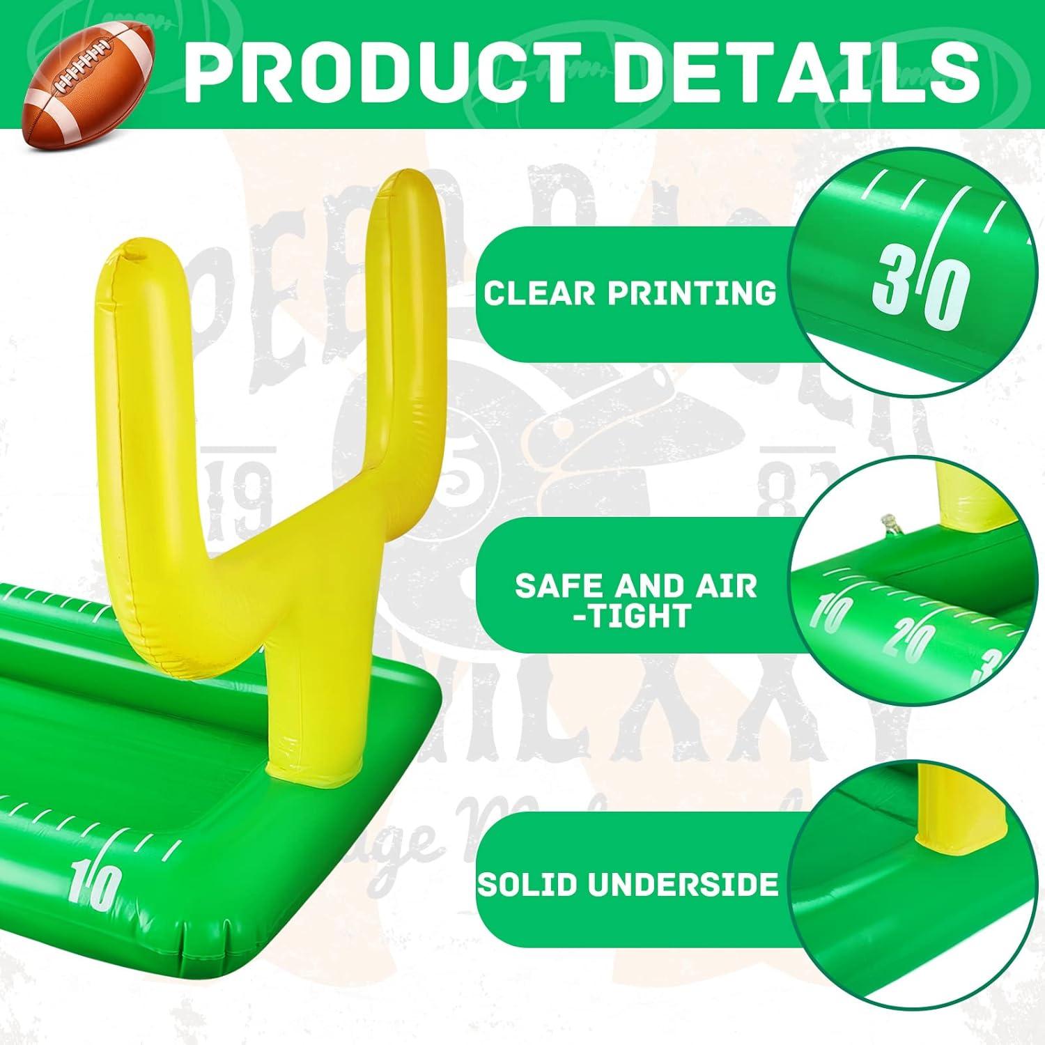 True Zoo Inflatable Football Field Cooler Bar, Party Drink Cooler, Novelty Inflatable Beer Cooler, Ice Bucket, 511" x 118", Set of 1