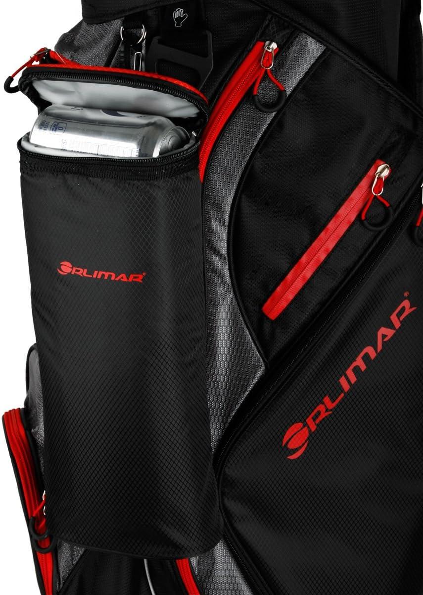 Orlimar Golf CRX Cooler Cart Bag 15-Way Top - Black / Red / Charcoal