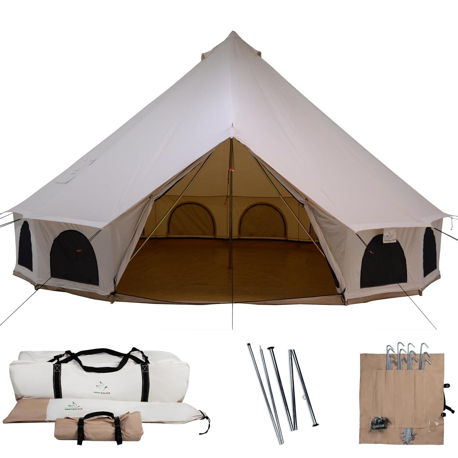 White Duck Outdoors 13ft Avalon Bell Tent (Fire & Water Repellent)