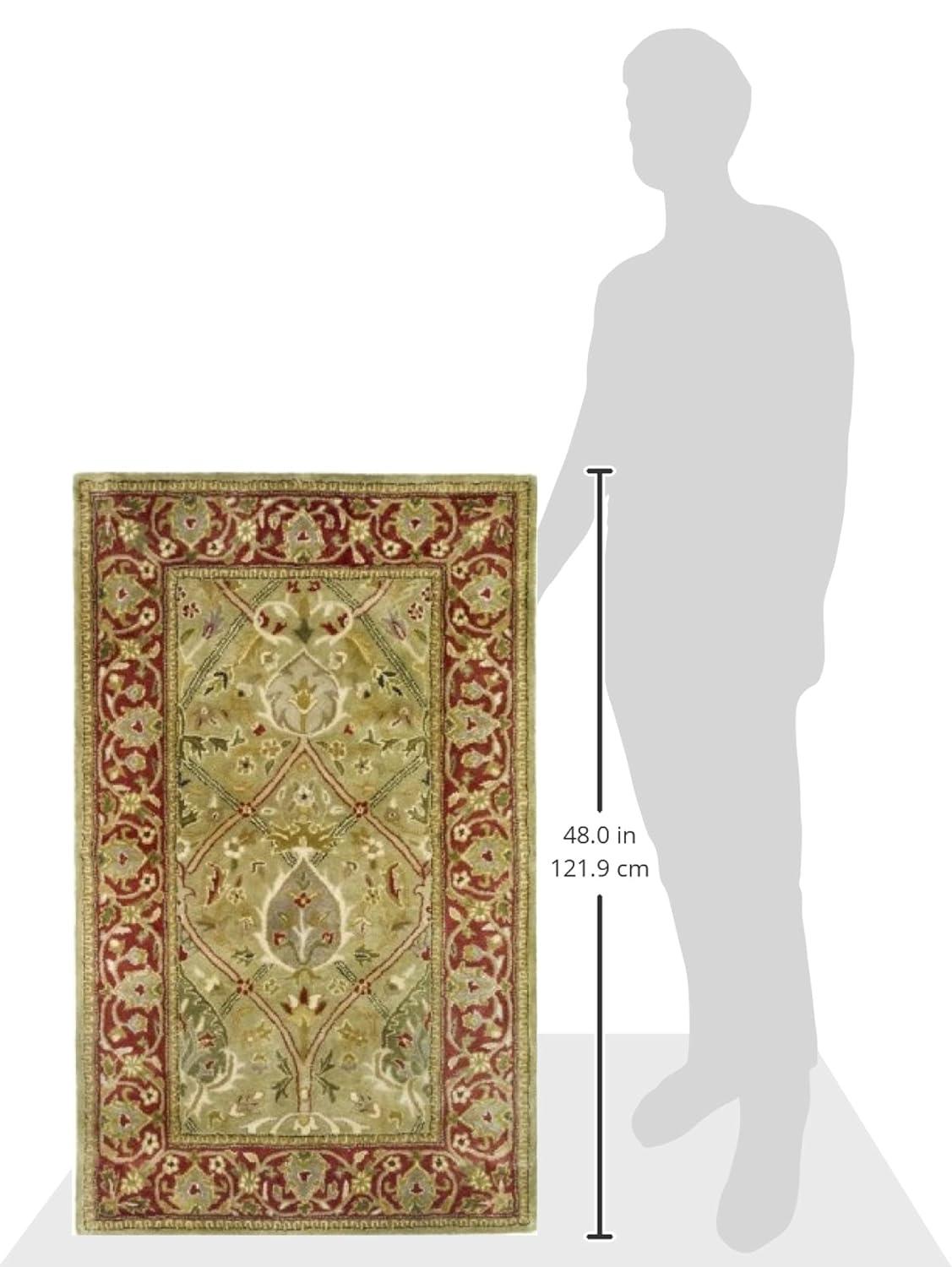 Persian Legend PL819 Hand Tufted Indoor Accent Rug - 2'x4' - Light Green/Rust - Safavieh