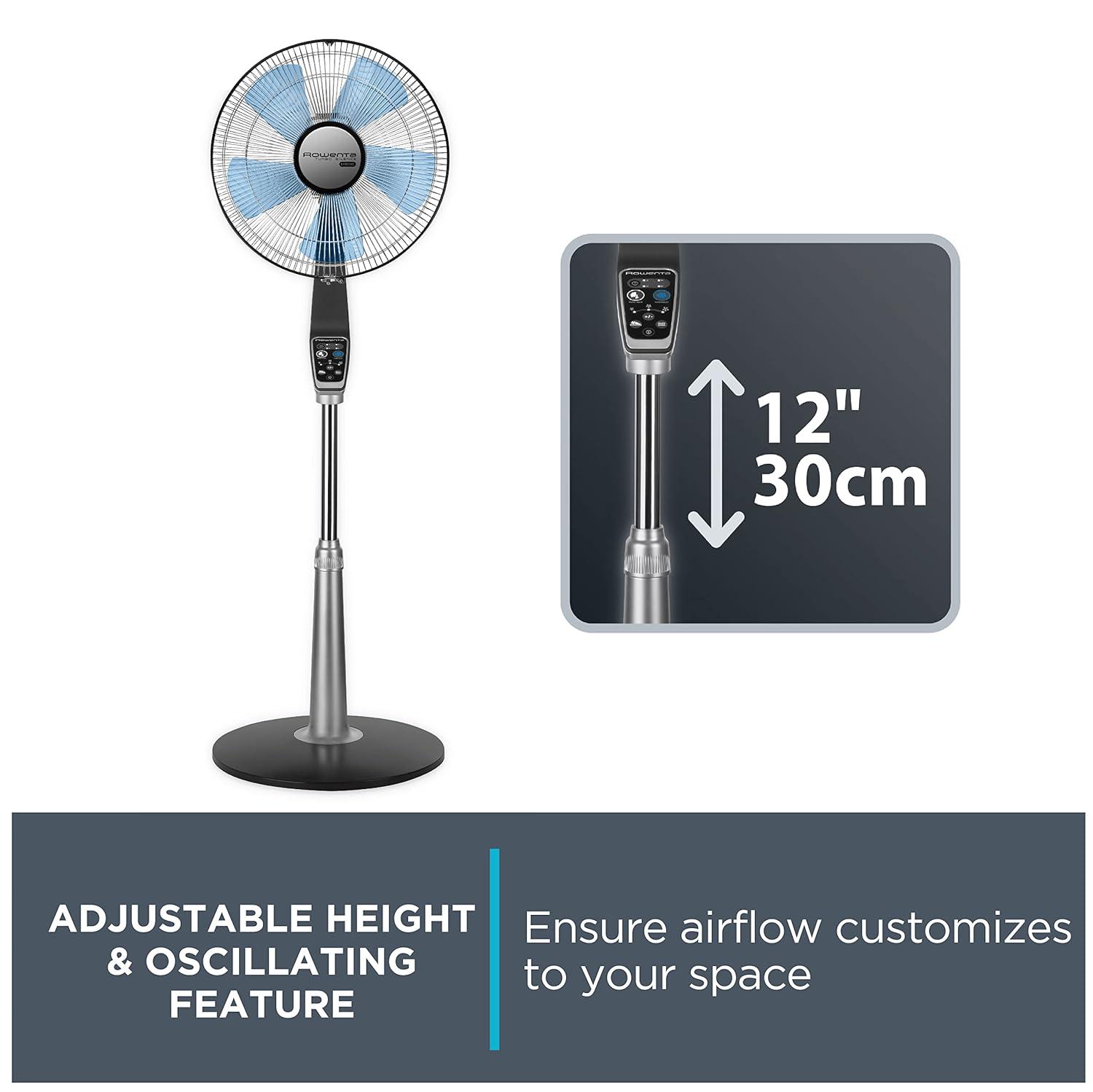 Rowenta Rowenta Turbo Silence Extreme Stand Fan With 5 Speeds, Oscillating Feature, Adjustable Height And Remote