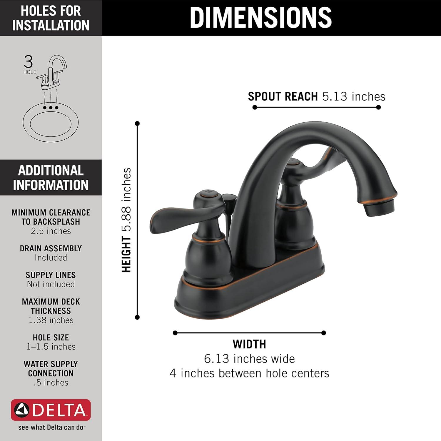 Windemere Oil Rubbed Bronze 2-Handle Bathroom Faucet