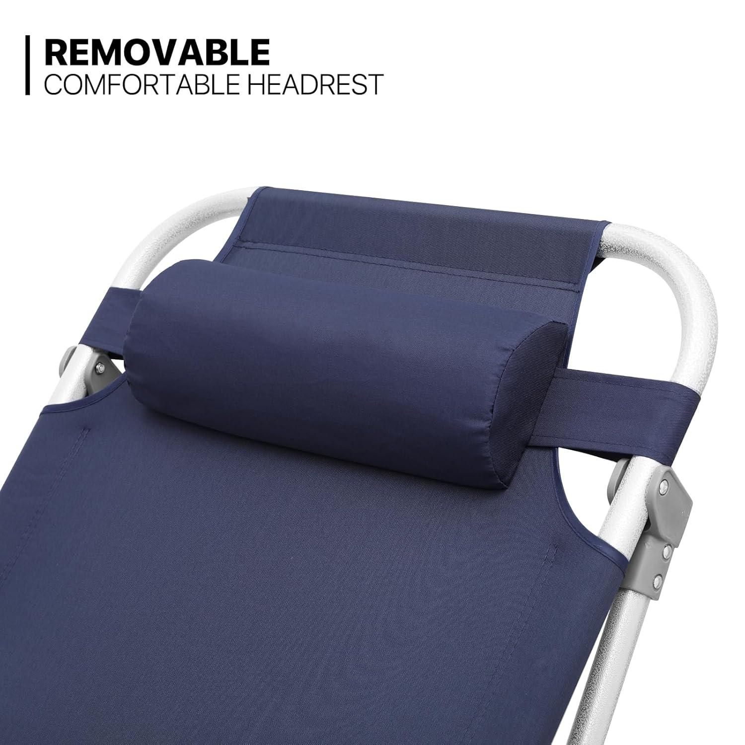 Folding Travel Cot Portable Camping Bed with Pillow & Carry Bag for Beach Indoor & Outdoor Travel