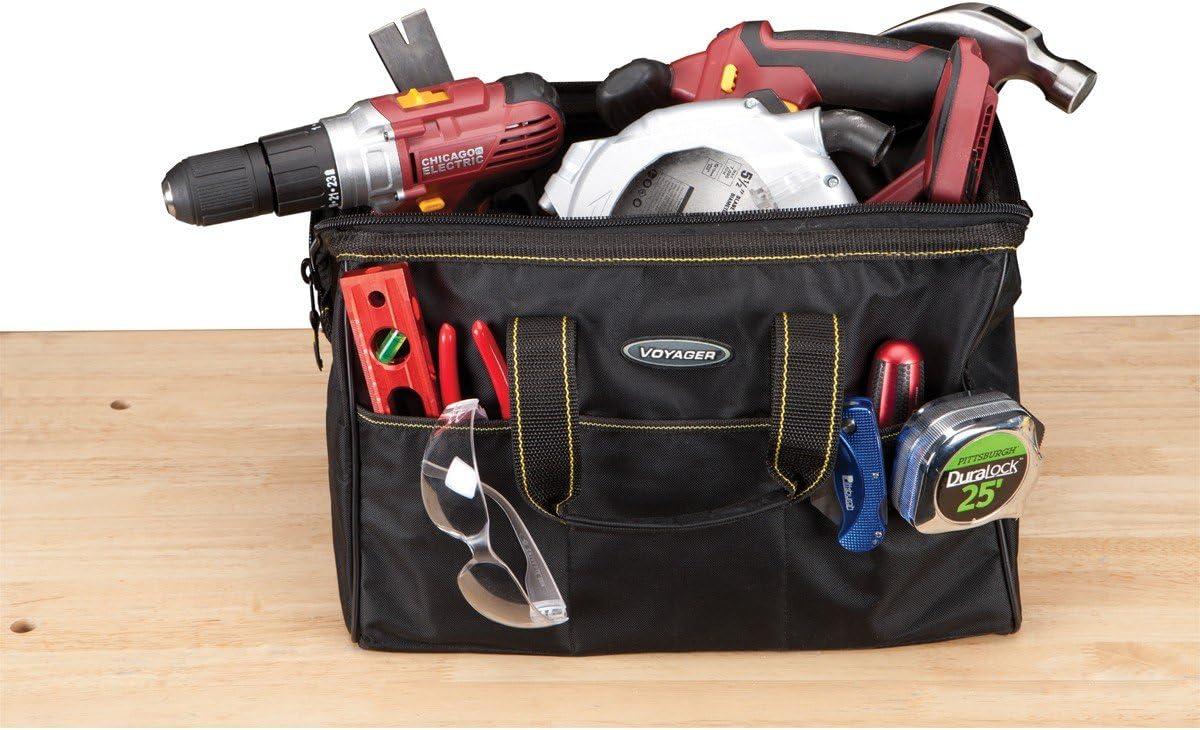 Voyager Gray Heavy Duty Polyester 15-Inch Tool Bag