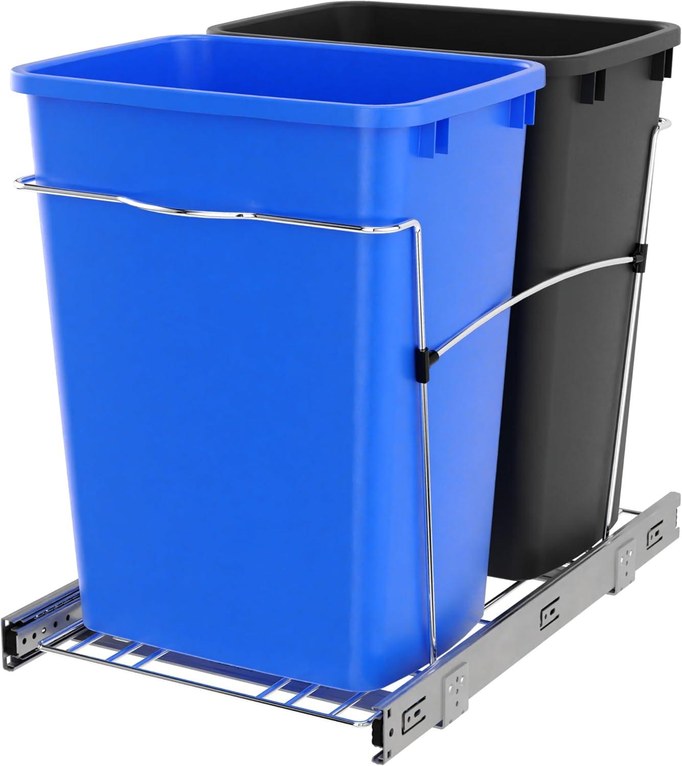 Rev-A-Shelf Rev-A-Shelf Double Pull Out Trash Can 27 Qt for Kitchen