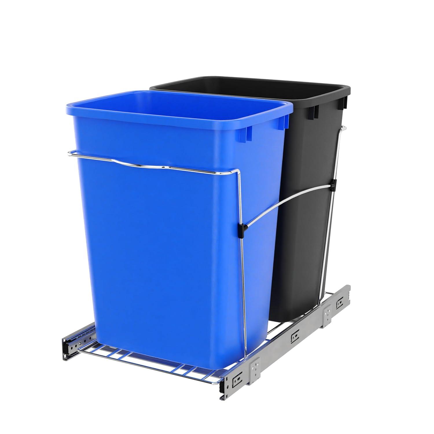 Rev-A-Shelf Rev-A-Shelf Double Pull Out Trash Can 27 Qt for Kitchen