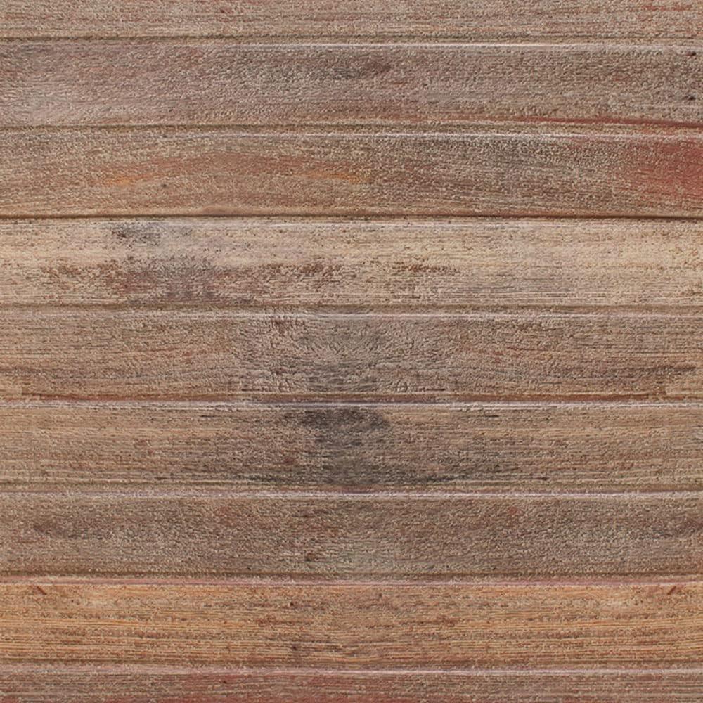 FromPlainToBeautifulInHours Faux Wood Plank Fire Rated Panel 24'' L x 24'' W Textured PVC Drop-In Ceiling Tile (Set of 10)