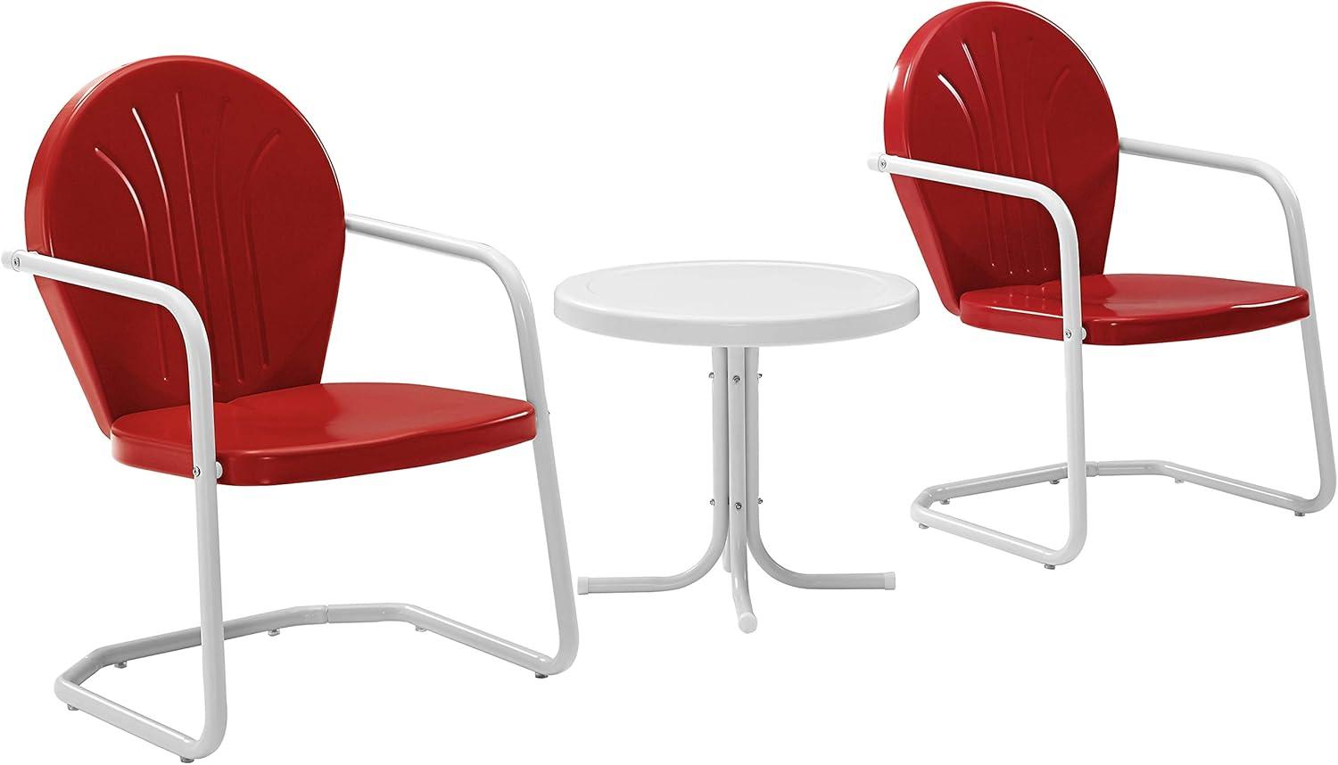 Griffith 2pc Outdoor Conversation Set - Bright Red - Crosley