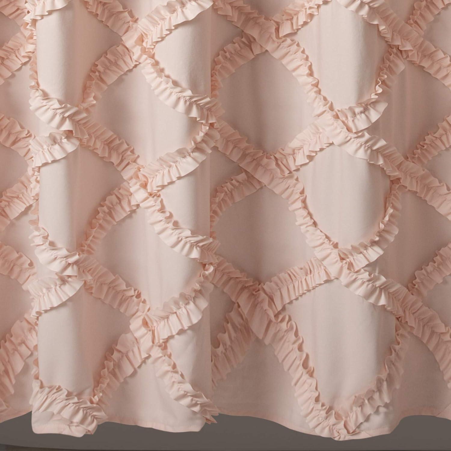 Ruffle Diamond Shower Curtain