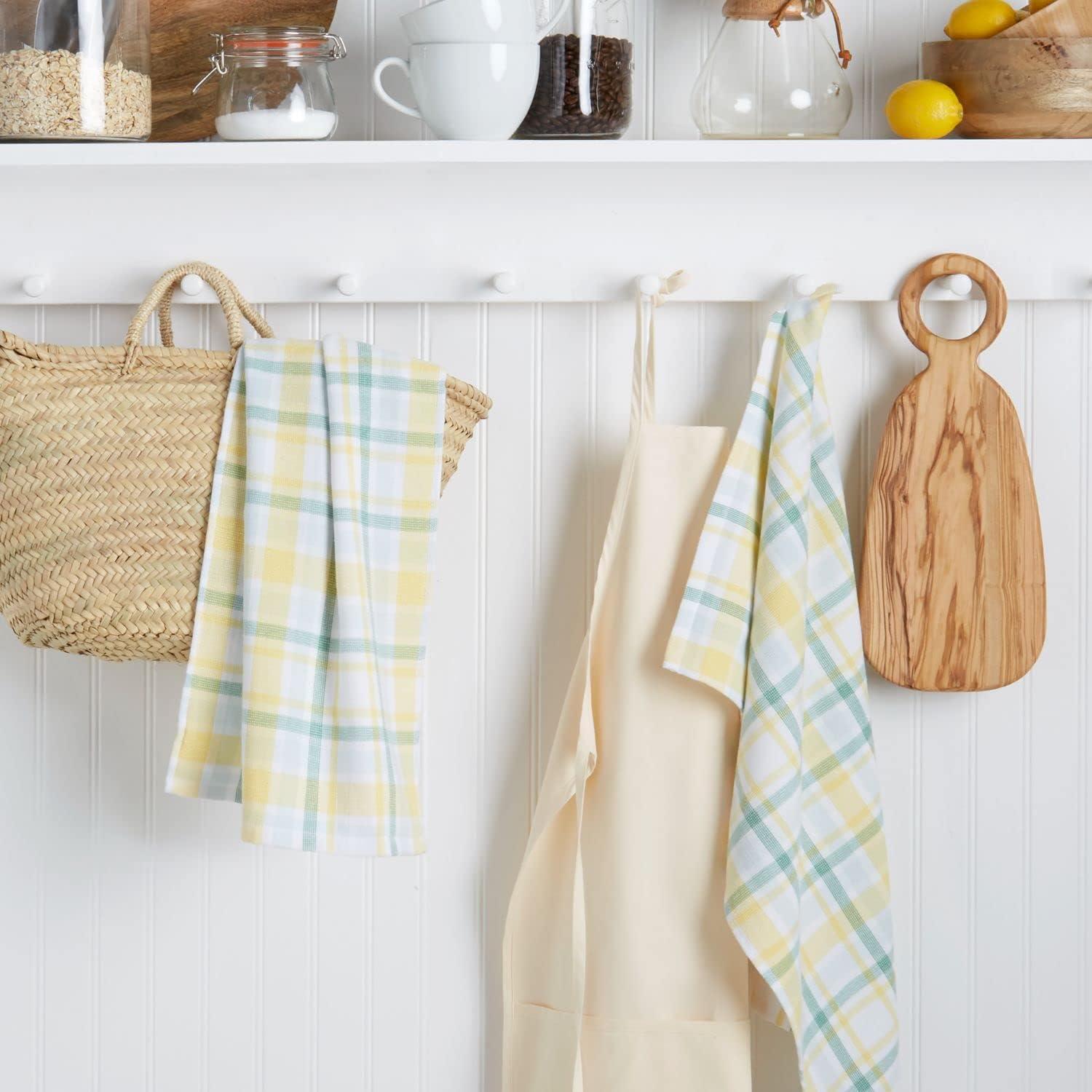 Martha Stewart Valley Plaid Dual Purpose Kitchen Towel 2-Pack Set